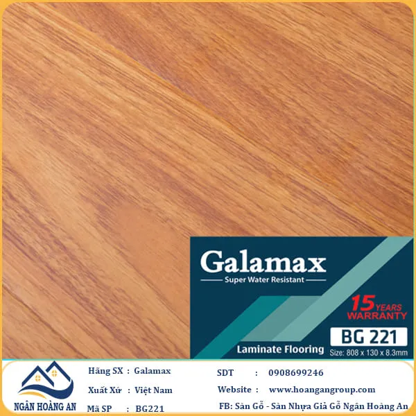 Sàn Gỗ Galamax Giá Rẻ BG221 Dày 8.3mm
