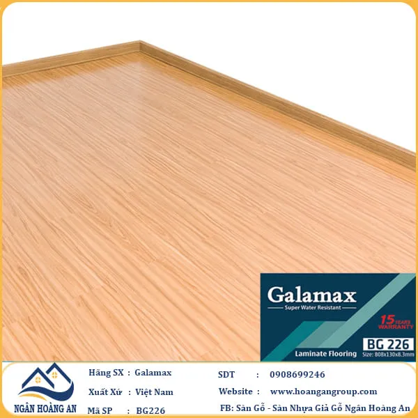 Sàn Gỗ Galamax Giá Rẻ BG226 Dày 8.3mm