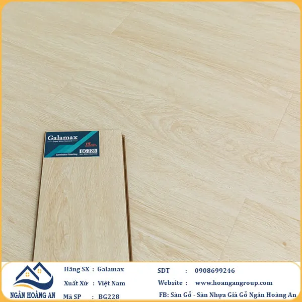 Sàn Gỗ Công Nghiệp Galamax BG228 Dày 8.3mm