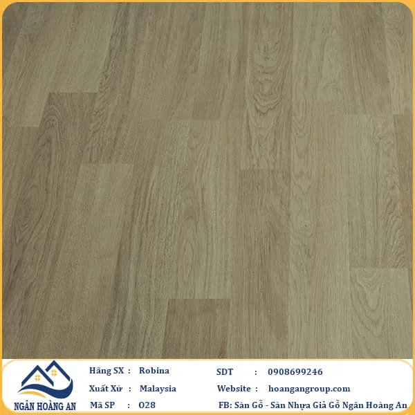 Sàn Gỗ Công Nghiệp Robina O28 8mm Bản Lớn