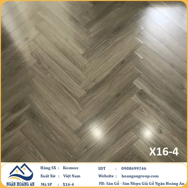Sàn Gỗ Xương Cá Kosmos X16-4 12mm