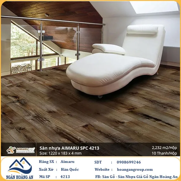 Sàn Nhựa Giả Gỗ Hèm Khóa Aimaru 4213