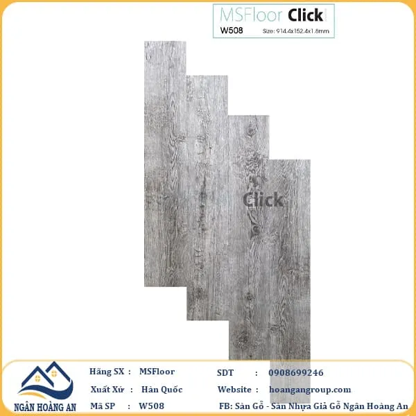 Sàn Nhựa Giả Gỗ Bóc Dán MsFloor W508