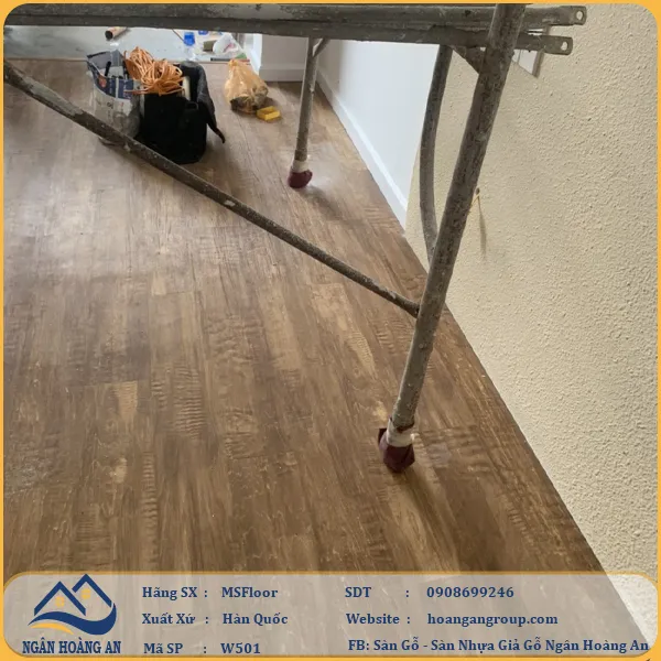 Sàn Nhựa Giả Gỗ Bóc Dán MsFloor W501