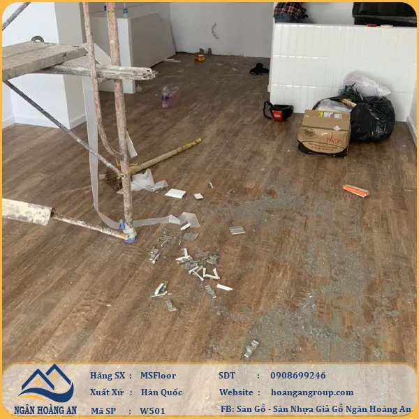 Sàn Nhựa Giả Gỗ Bóc Dán MsFloor W501