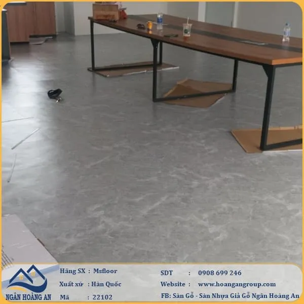 Sàn Nhựa Giả Bê Tông Giả Vân Đá MsFloor 22102 Dày 2mm