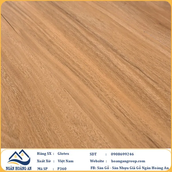 Sàn Nhựa Giả Gỗ Dán Keo Glotex P360