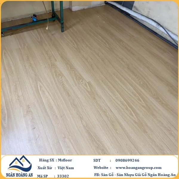 Sàn Nhựa Giả Gỗ Dán Keo MsFloor 33302 Dày 3mm