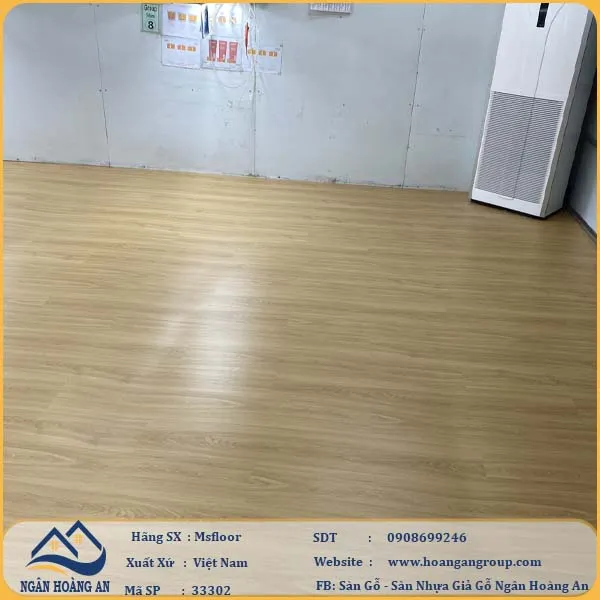 Sàn Nhựa Giả Gỗ Dán Keo MsFloor 33302 Dày 3mm