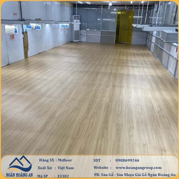 Sàn Nhựa Giả Gỗ Dán Keo MsFloor 33302 Dày 3mm