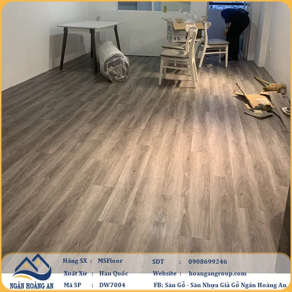Sàn Nhựa Giả Gỗ Dán Keo MsFloor DW7004