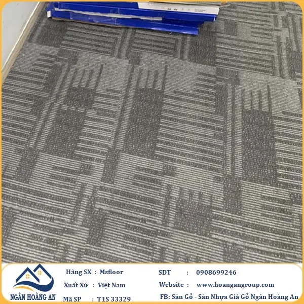 Sàn Nhựa Giả Vân Thảm Dán Keo MsFloor 33329 Dày 3mm