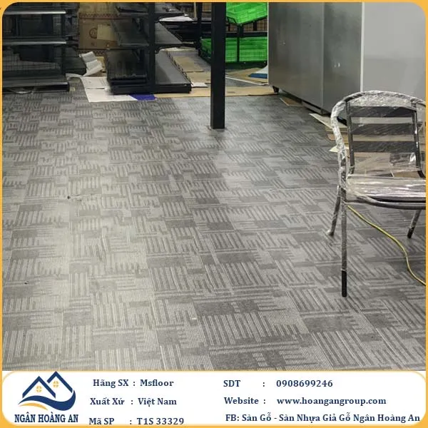Sàn Nhựa Giả Vân Thảm Dán Keo MsFloor 33329 Dày 3mm