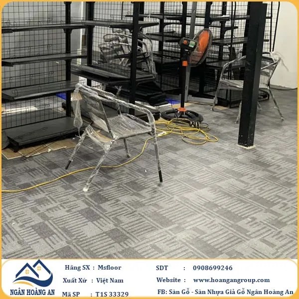 Sàn Nhựa Giả Vân Thảm Dán Keo MsFloor 33329 Dày 3mm