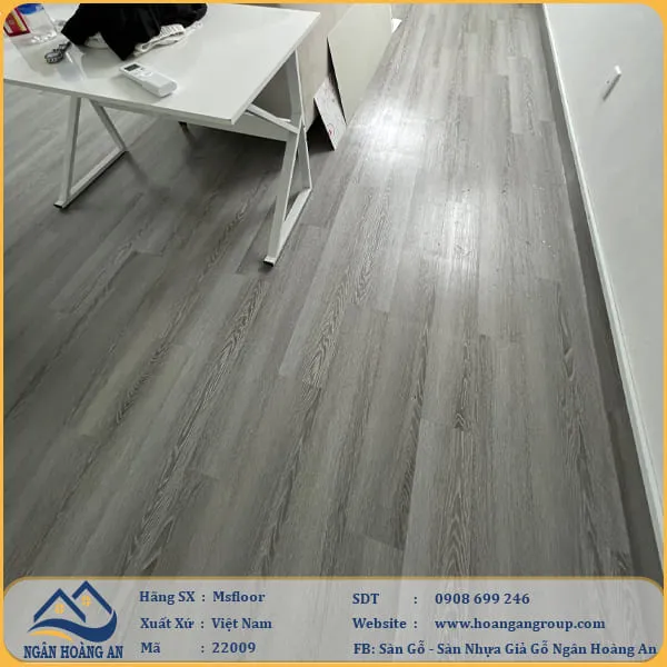 Sàn Nhựa Giả Gỗ Dán Keo MsFloor 22009 Dày 2mm