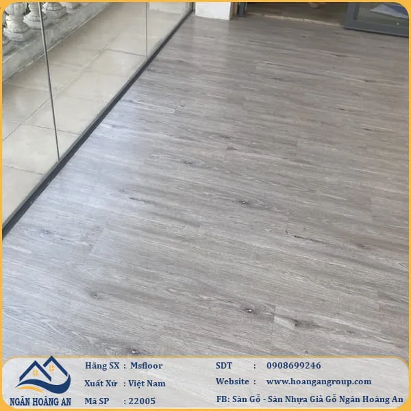 Sàn Nhựa Giả Gỗ Dán Keo MsFloor 22002 Dày 2mm