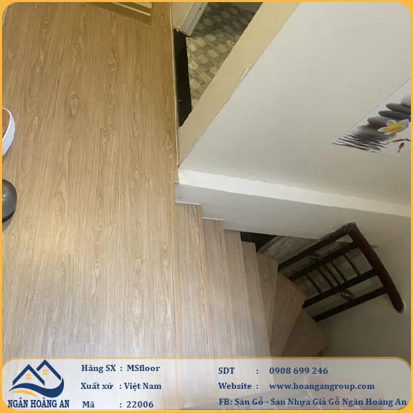 Sàn Nhựa Giả Gỗ Dán Keo MsFloor 22006 Dày 2mm
