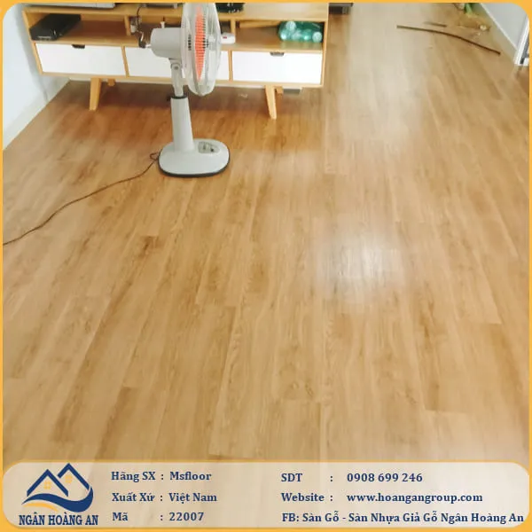 Sàn Nhựa Giả Gỗ Dán Keo MsFloor 22007 Dày 2mm