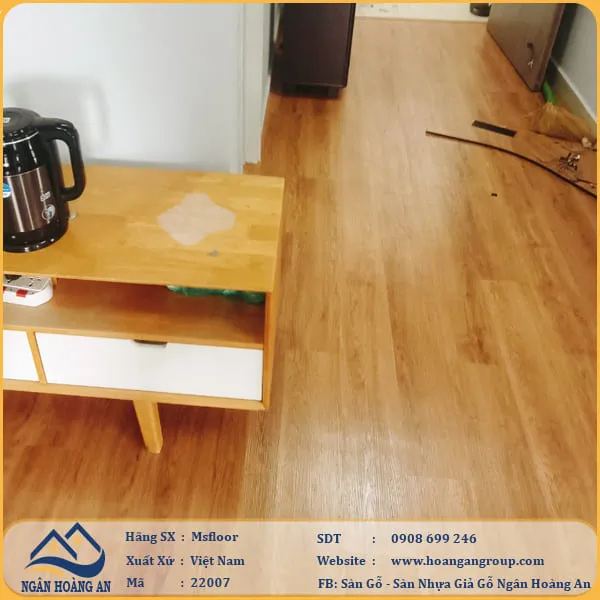 Sàn Nhựa Giả Gỗ Dán Keo MsFloor 22007 Dày 2mm