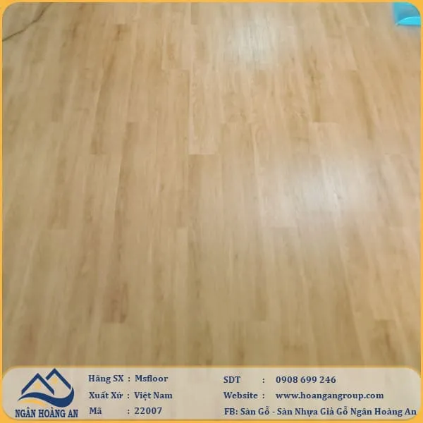Sàn Nhựa Giả Gỗ Dán Keo MsFloor 22007 Dày 2mm