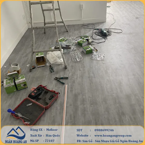 Sàn Nhựa Giả Bê Tông Giả Vân Đá MsFloor 22107 Dày 2mm