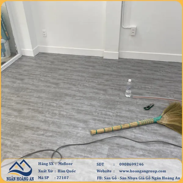 Sàn Nhựa Giả Bê Tông Giả Vân Đá MsFloor 22107 Dày 2mm