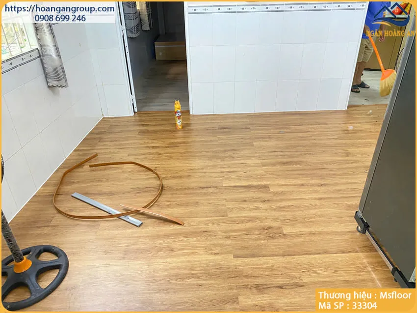 Sàn Nhựa Giả Gỗ Dán Keo MsFloor 33304 Dày 3mm