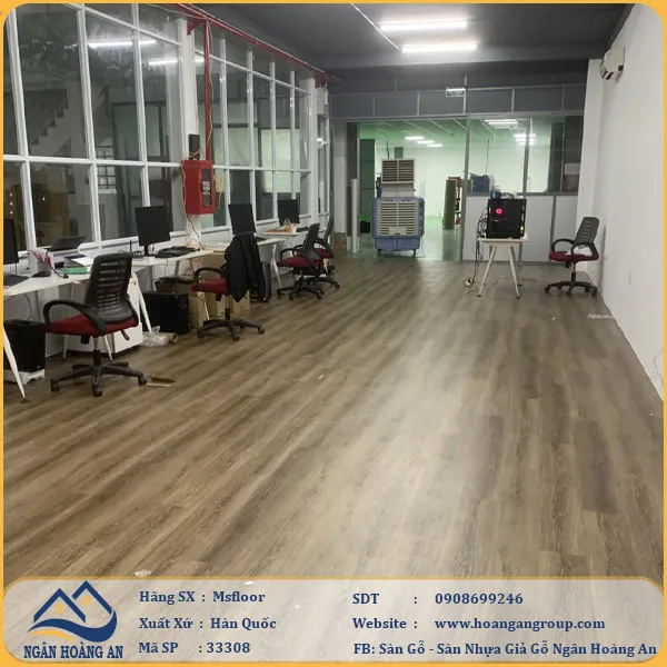 Sàn Nhựa Giả Gỗ Dán Keo MsFloor 33308 Dày 3mm