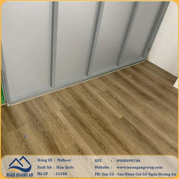 Sàn Nhựa Giả Gỗ Dán Keo MsFloor 33308 Dày 3mm