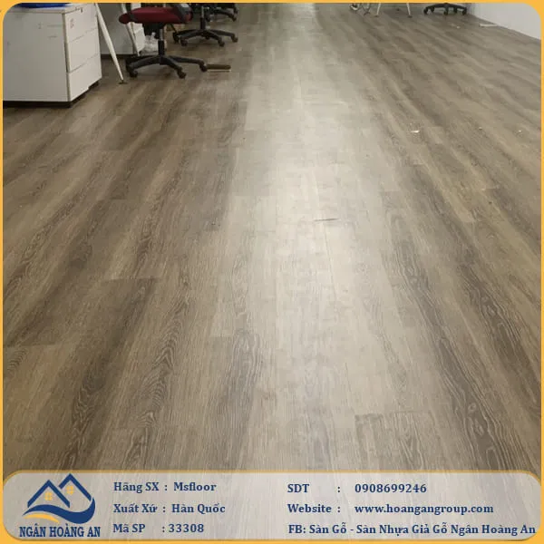 Sàn Nhựa Giả Gỗ Dán Keo MsFloor 33308 Dày 3mm