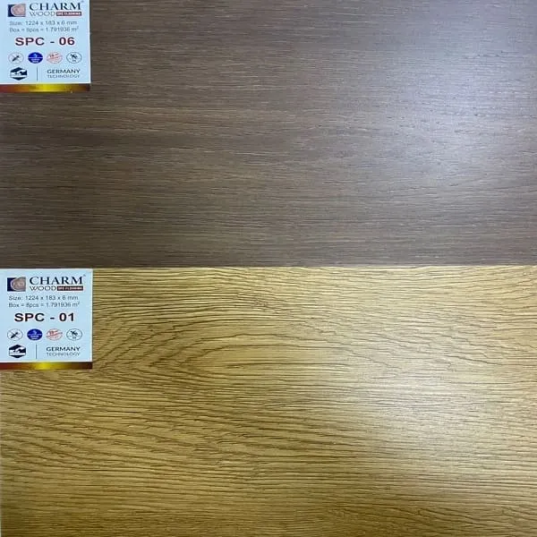 Sàn Nhựa Giả Gỗ Hèm Khóa Charm Wood SPC01
