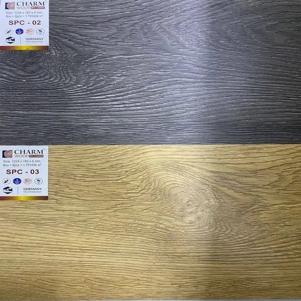 Sàn Nhựa Giả Gỗ Hèm Khóa Charm Wood SPC02