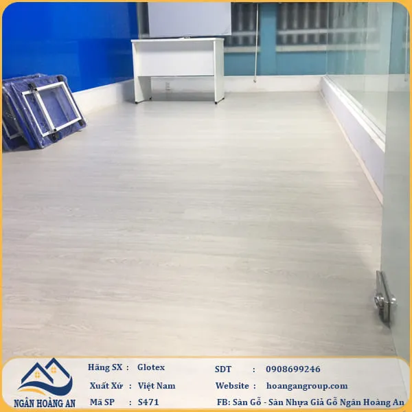 Sàn Nhựa Giả Gỗ Hèm Khóa Glotex 471