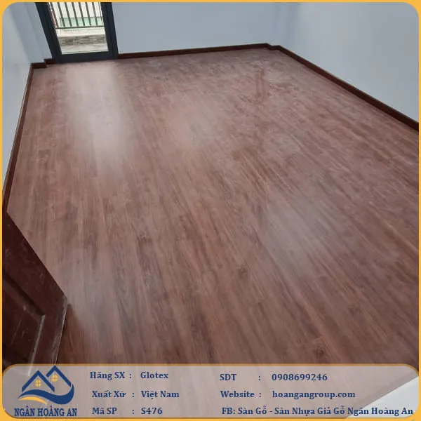 Sàn Nhựa Giả Gỗ Hèm Khóa  4mm Glotex 476
