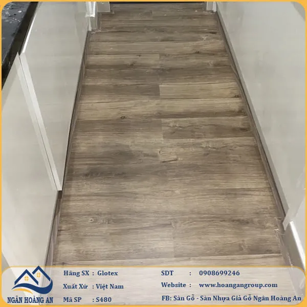 Sàn Nhựa Giả Gỗ Hèm Khóa Glotex 480