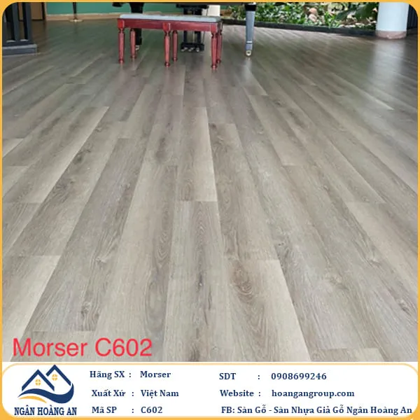 Sàn Nhựa Giả Gỗ Hèm Khóa Morser 6mm C602