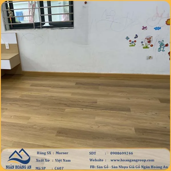 Sàn Nhựa Giả Gỗ Hèm Khóa Morser 6mm C607
