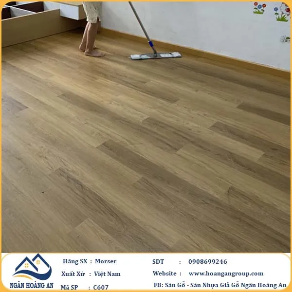 Sàn Nhựa Giả Gỗ Hèm Khóa Morser 6mm C607