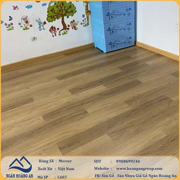 Sàn Nhựa Giả Gỗ Hèm Khóa Morser 6mm C607