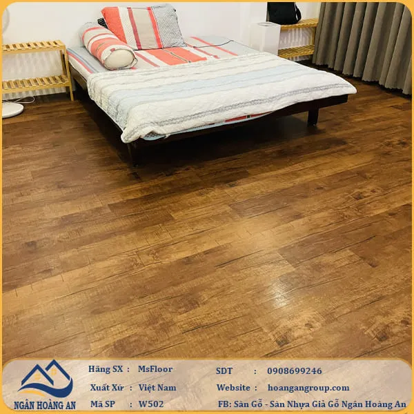Sàn Nhựa Giả Gỗ Bóc Dán MsFloor W502