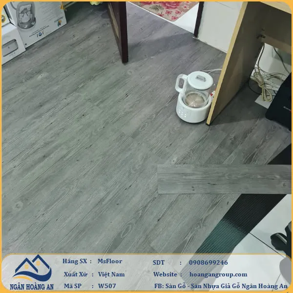 Sàn Nhựa Giả Gỗ Bóc Dán MsFloor W507