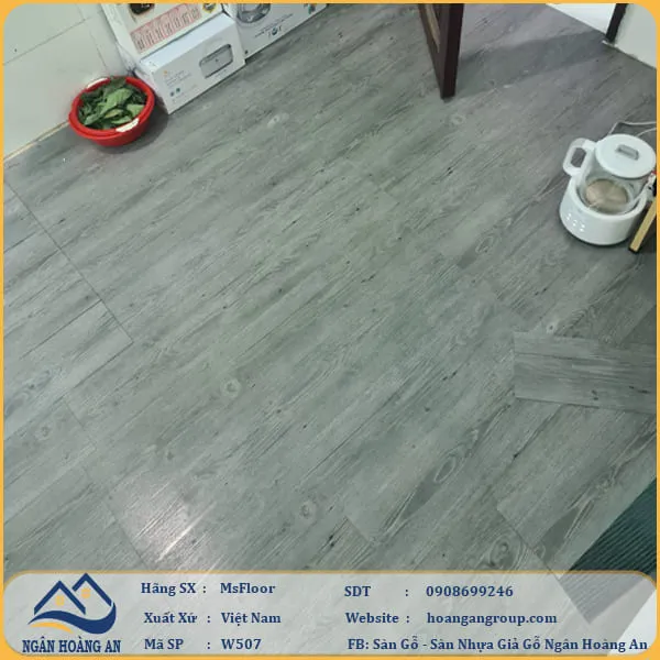 Sàn Nhựa Giả Gỗ Bóc Dán MsFloor W507