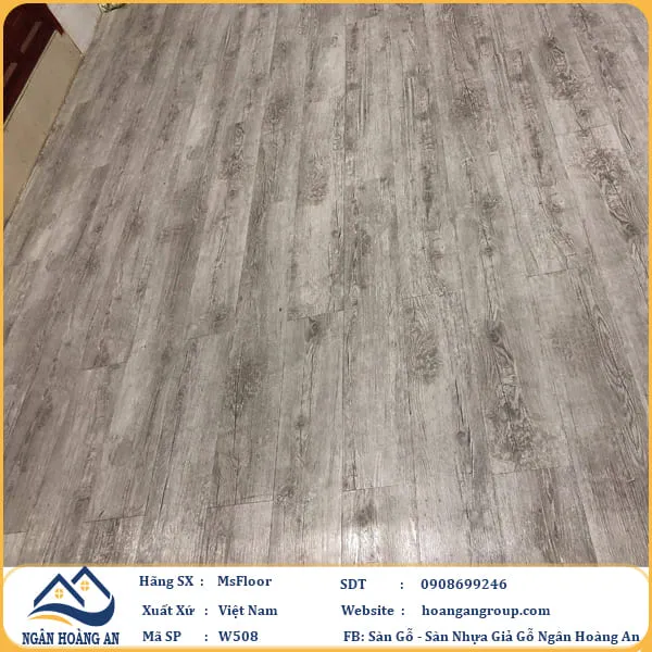 Sàn Nhựa Giả Gỗ Bóc Dán MsFloor W508