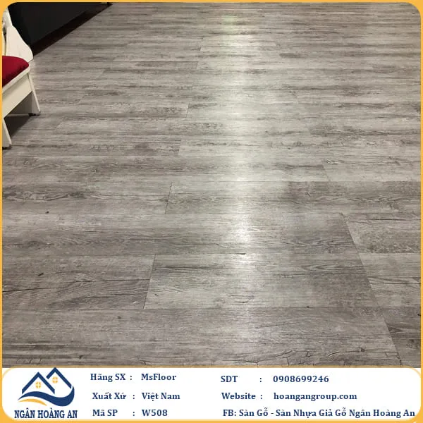 Sàn Nhựa Giả Gỗ Bóc Dán MsFloor W508