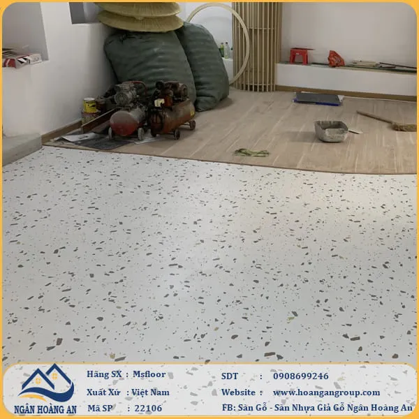 Sàn Nhựa Giả Bê Tông Giả Vân Đá MsFloor 22106 Dày 2mm