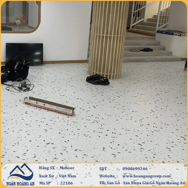 Sàn Nhựa Giả Bê Tông Giả Vân Đá MsFloor 22106 Dày 2mm