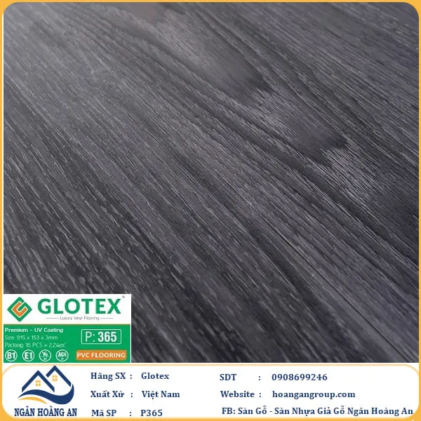 Sàn Nhựa Giả Gỗ Dán Keo Glotex P365