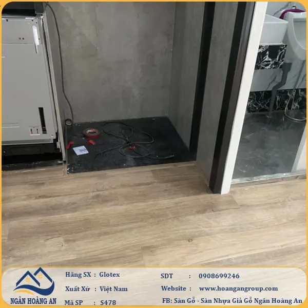 Sàn Nhựa Giả Gỗ Hèm Khóa Glotex 478