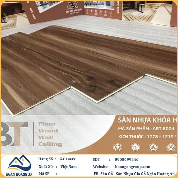 Sàn Nhựa Hèm Khoá ABT6004 4mm