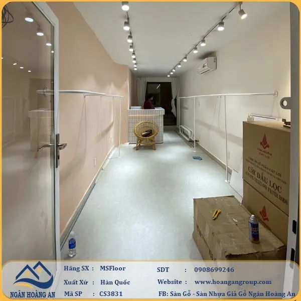 Sàn Nhựa Hèm Khoá Giả Đá MSFloor CS3831